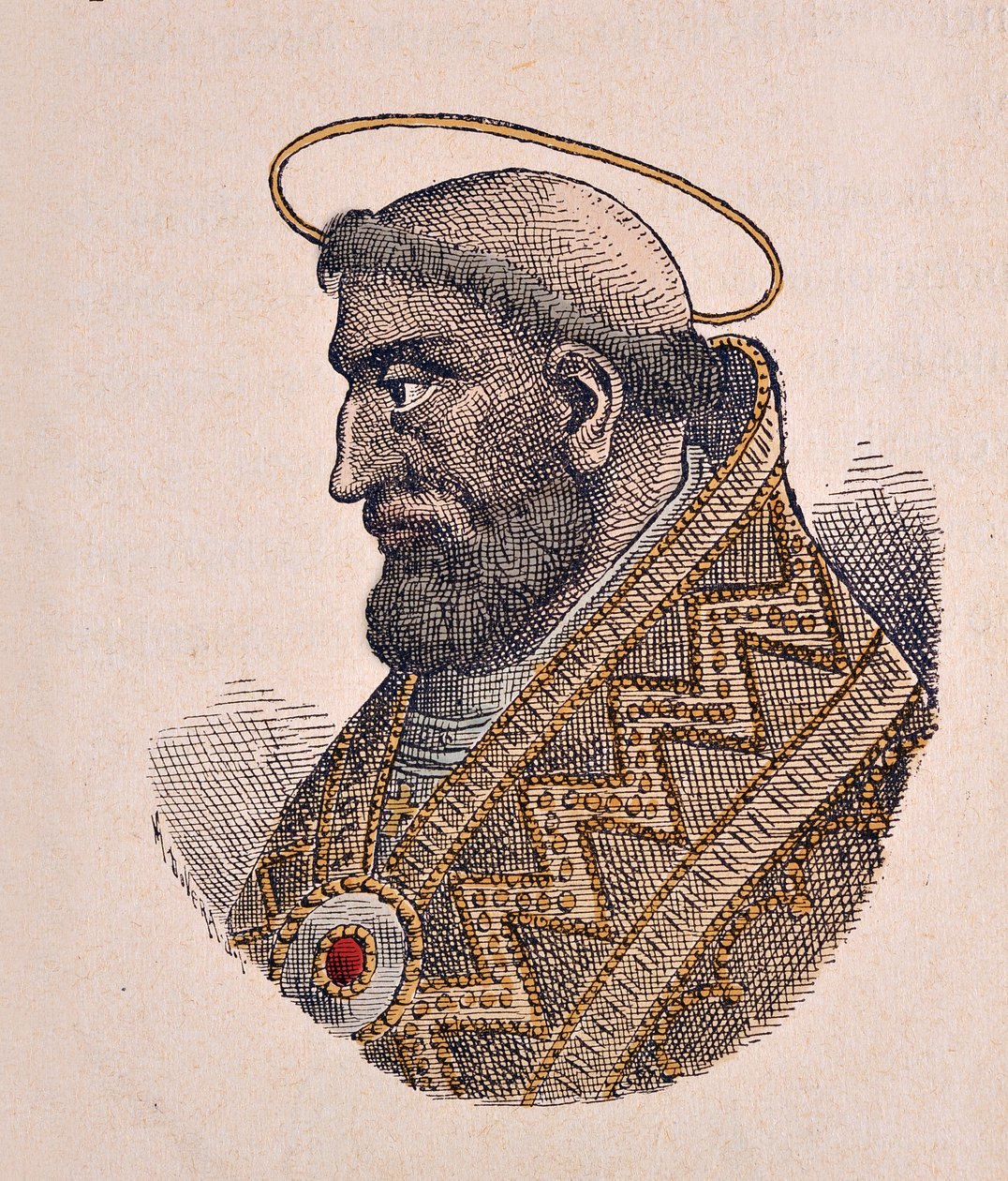 Portrét papeže Leona II (Leone nebo Leo) (682-683) od Italian School