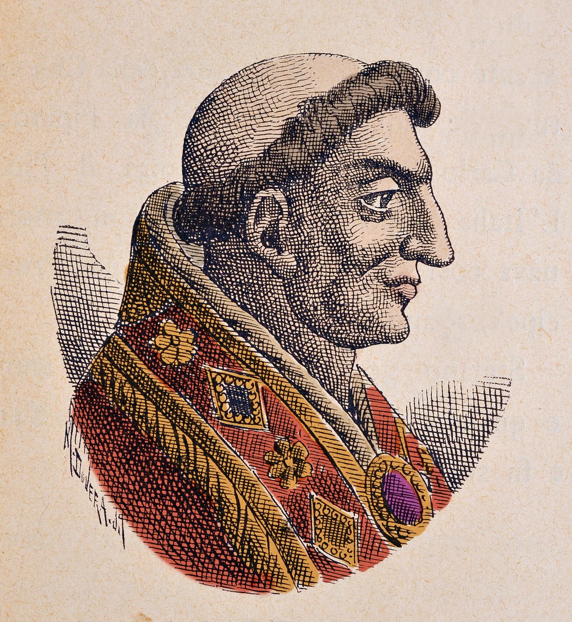 Portrét papeže Marin Ier (Marinus, Marino) (882-884) od Italian School