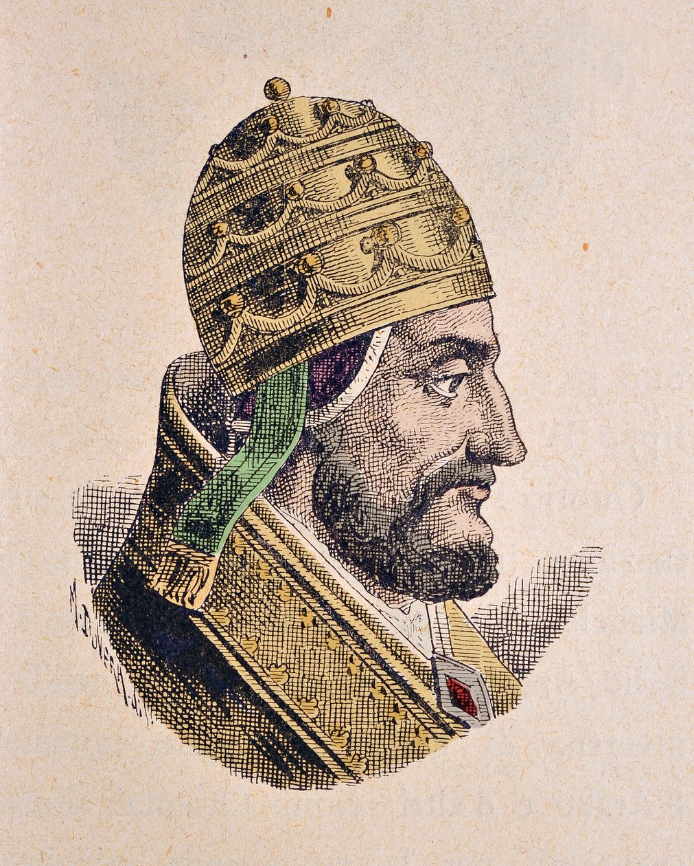 Portrét papeže Martina IV (Martinus IV nebo Martino) (1281-1285) od Italian School