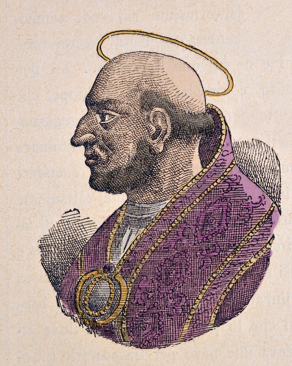Portrét papeže Martina Iera (Martinus I nebo Martino) (649-655) od Italian School