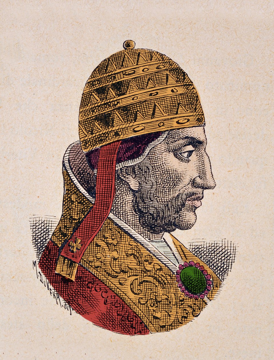 Portrét papeže Nicolas III (Nicola, Nicholas nebo Nicolo nebo Niccolo nebo Nicolaus) (1277-1280) od Italian School