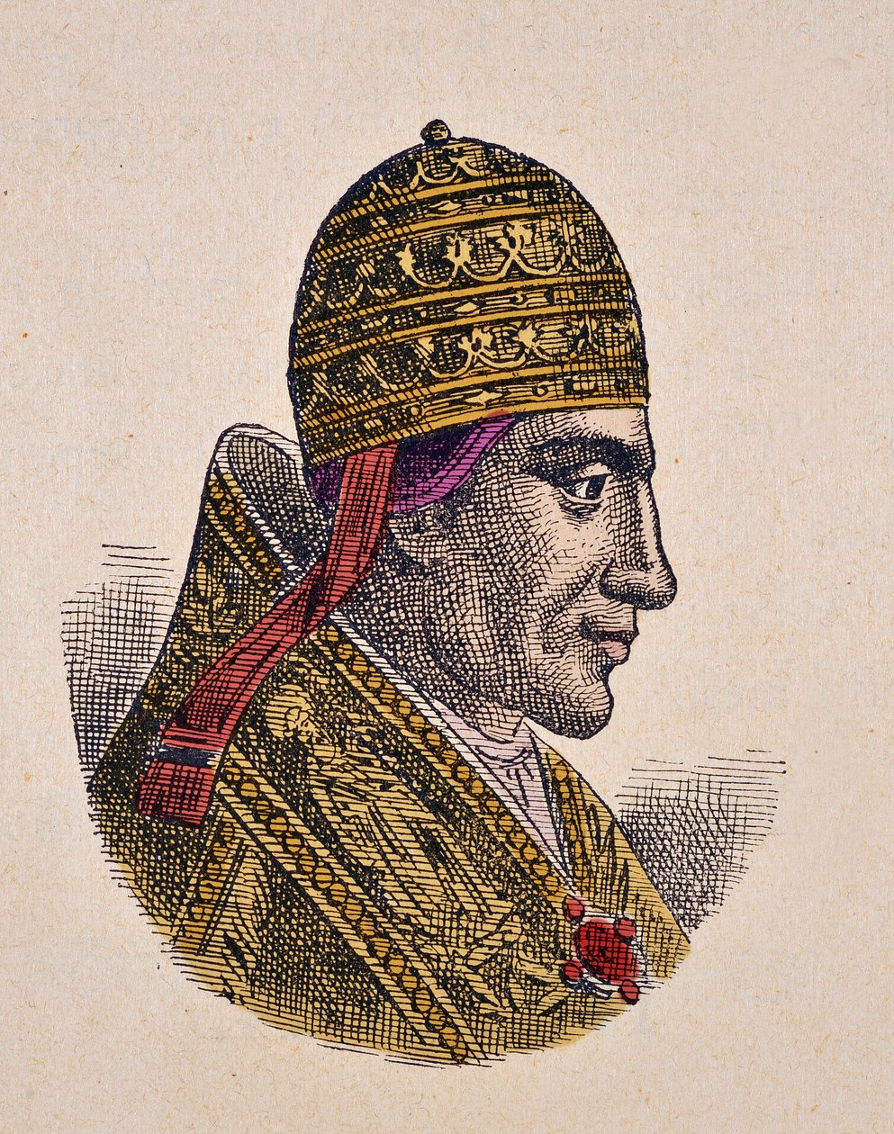 Portrét papeže Mikuláše II. (Nicola, Nicholas nebo Nicolo nebo Niccolo nebo Nicolaus) (1058-1061) od Italian School