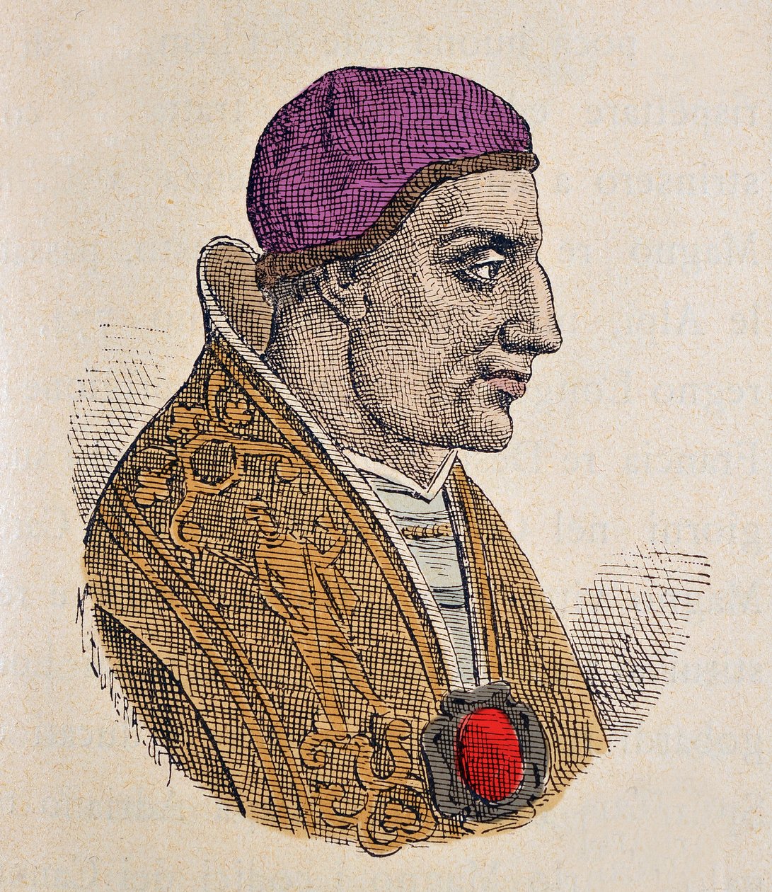 Portrét papeže Paula Iera (Paolo, Paulus) (757-767) od Italian School