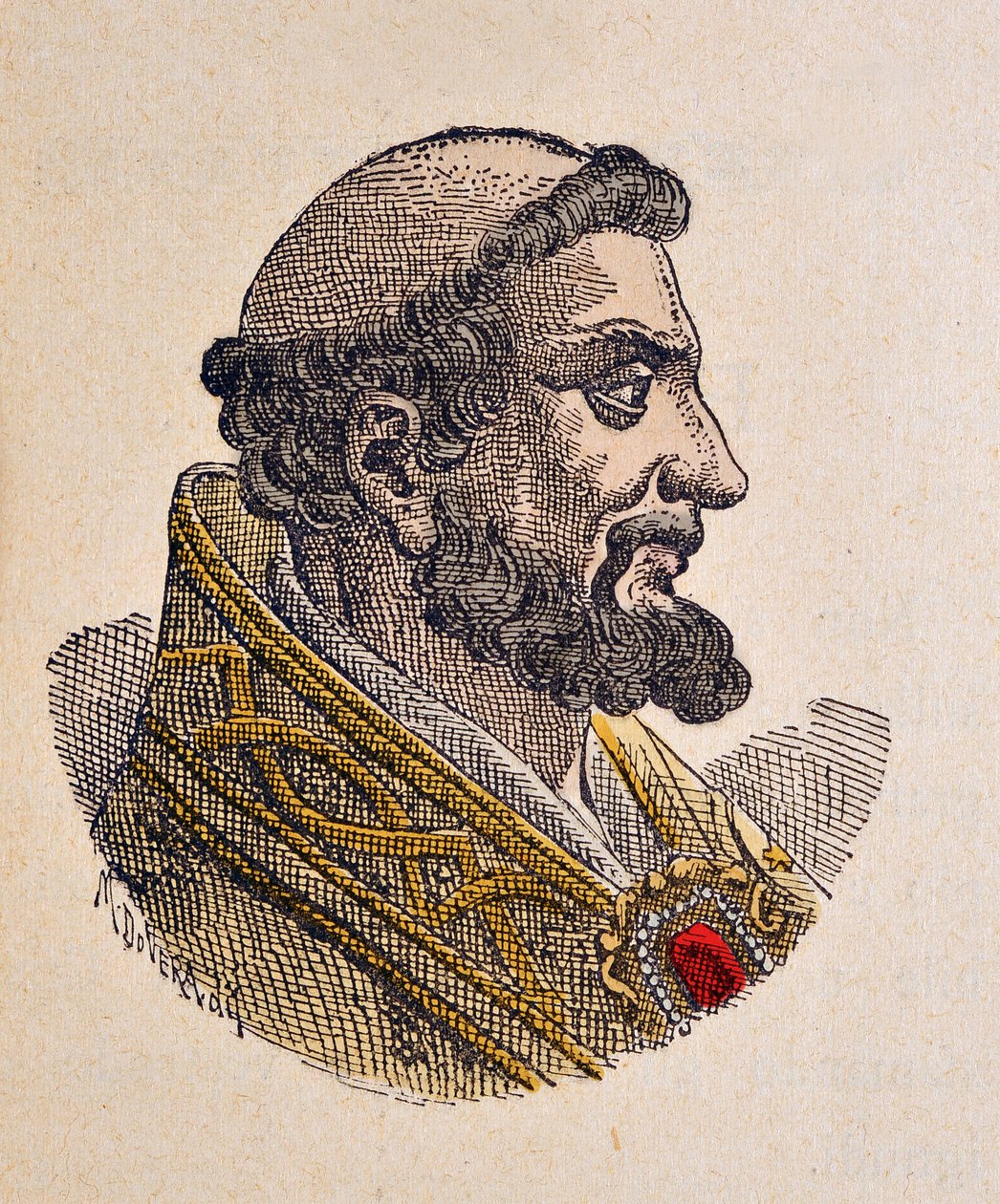 Portrét papeže Pelage Ier (pelagius nebo Pelagius) (556-561) od Italian School