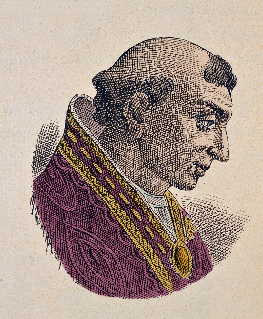 Portrét papeže Romaina (Romano, Romanus) (897) od Italian School