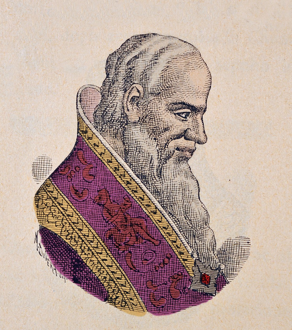 Portrét papeže Serge IV (Sergius, Sergio) (1009-1012) od Italian School