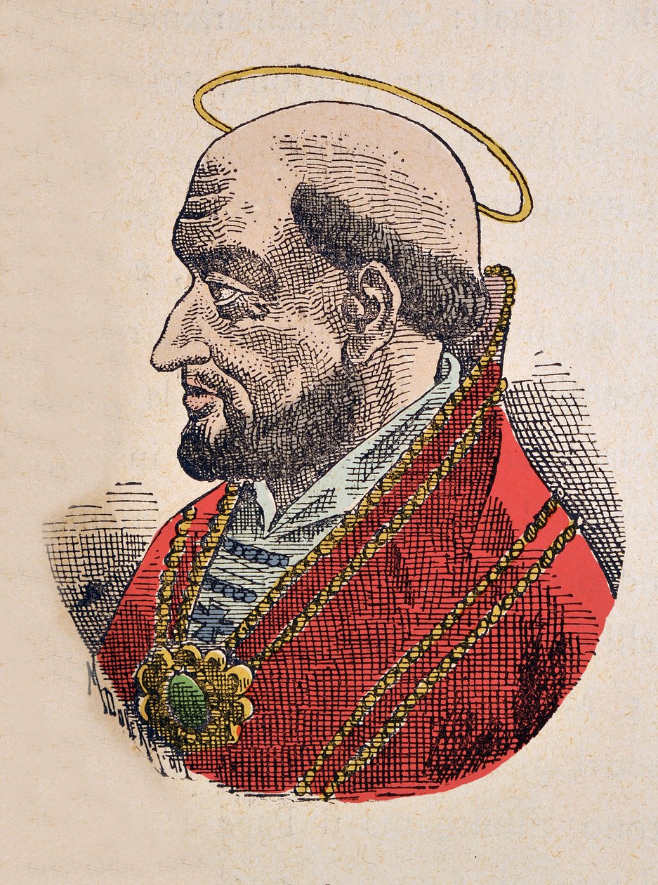Portrét papeže Silvere (Silverius nebo Silverio) (535-536) od Italian School