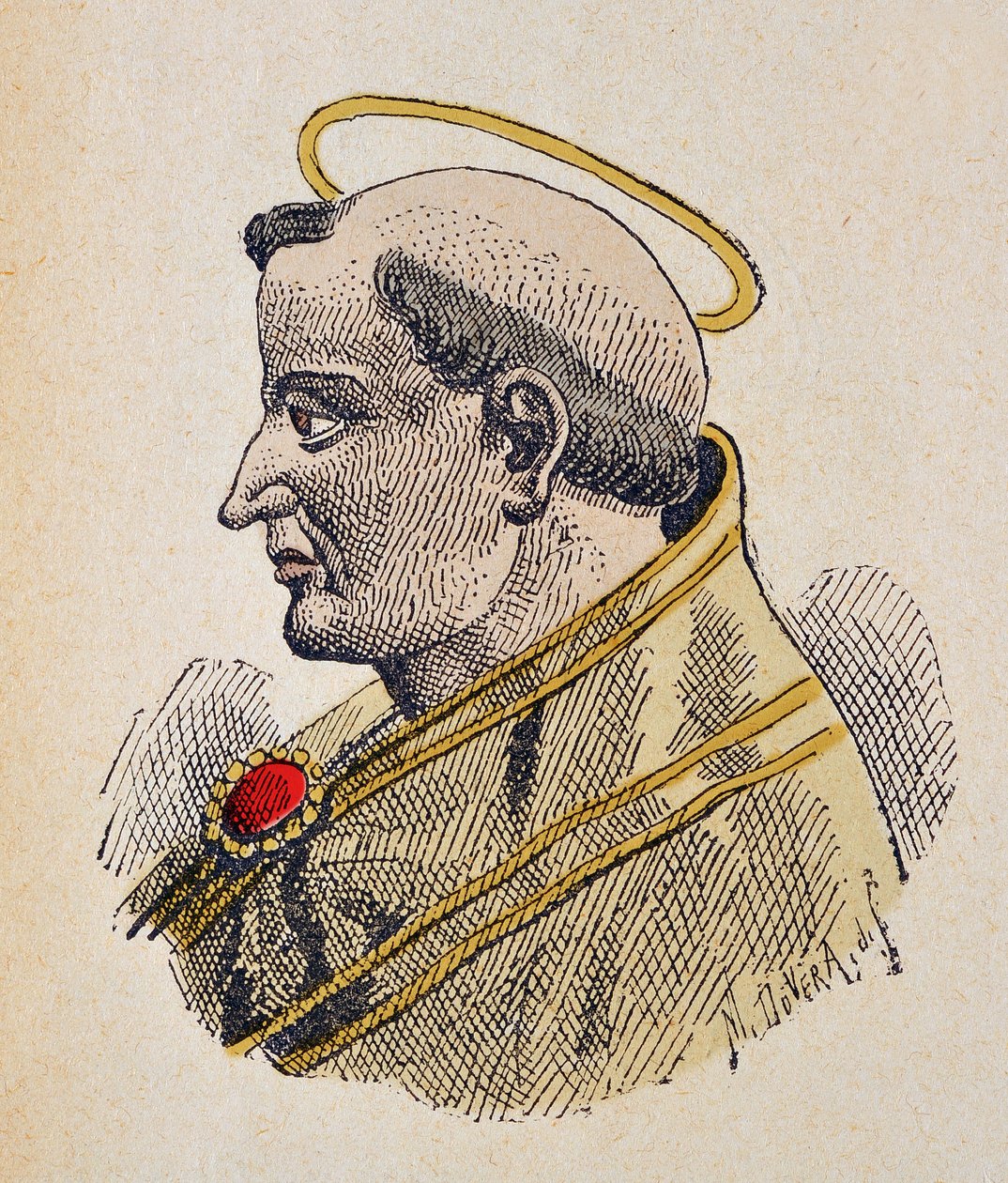 Portrét papeže Sixte III (Sixtus, Sisto nebo Xystus) (432-440) od Italian School