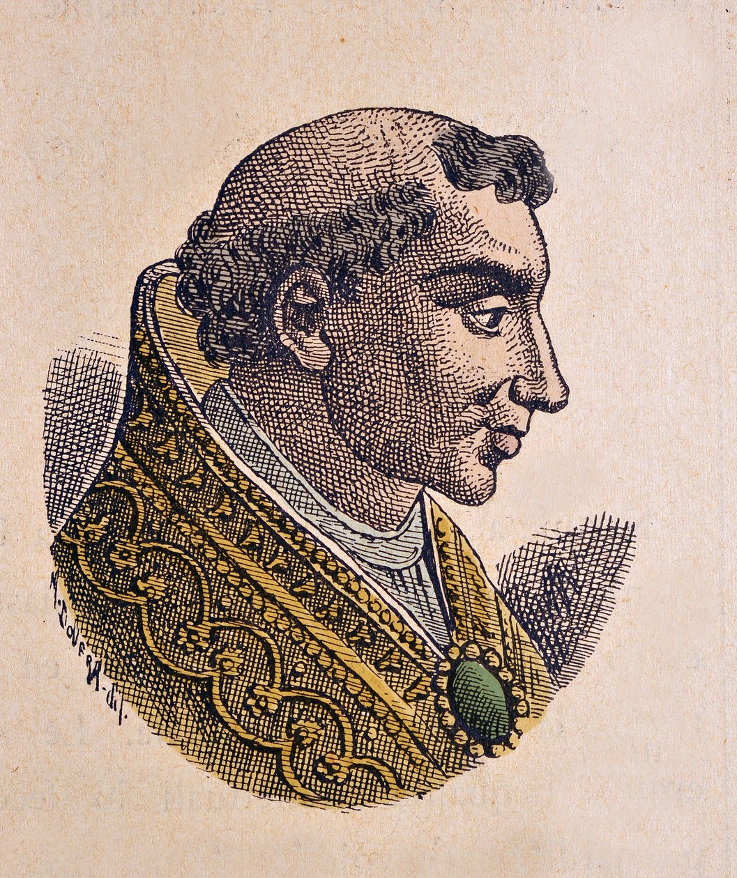 Portrét papeže Theodora II (Theodorus nebo Teodoro) (897) od Italian School