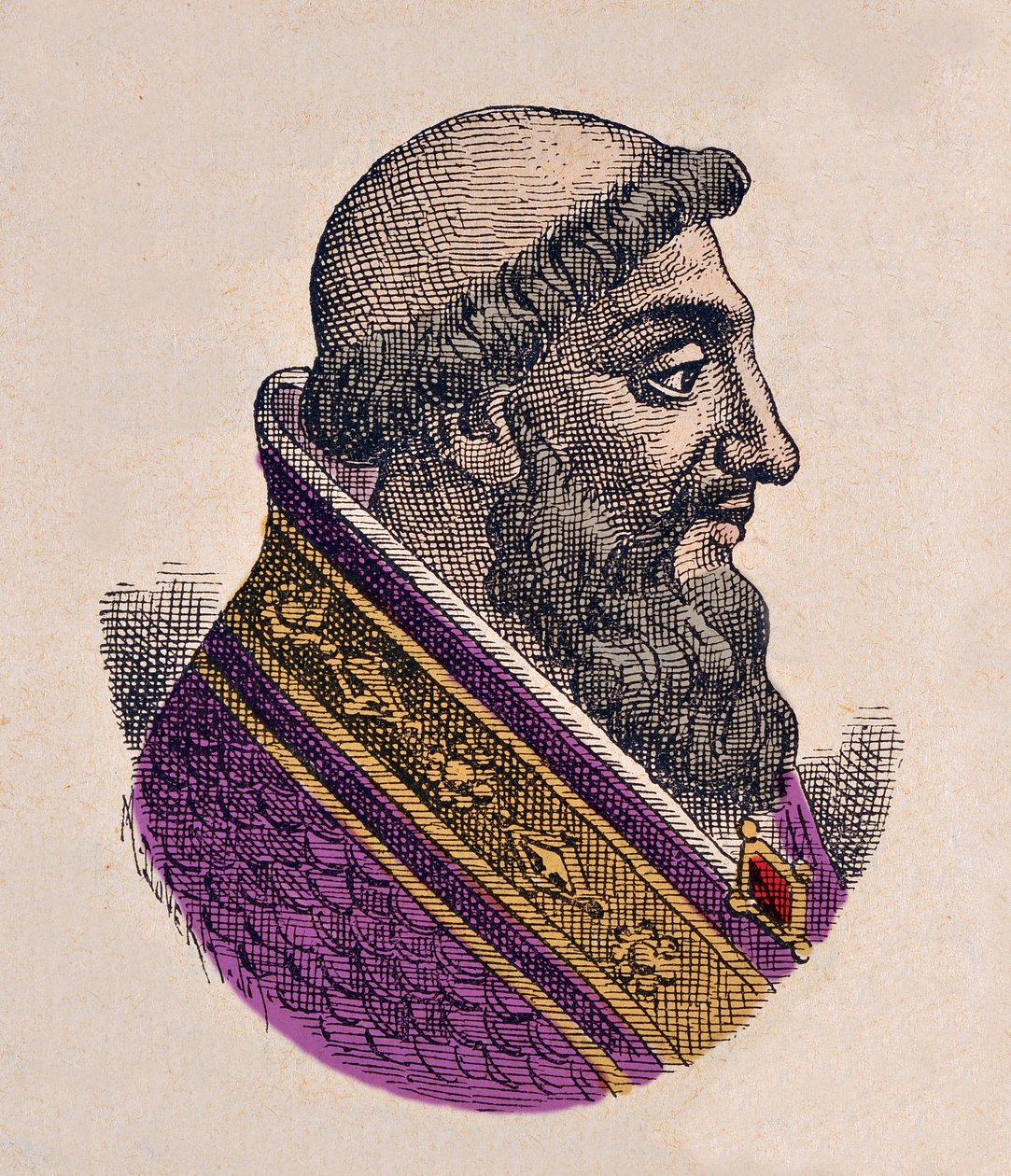 Portrét papeže Viktora II (Vittore) (1055-1057) od Italian School