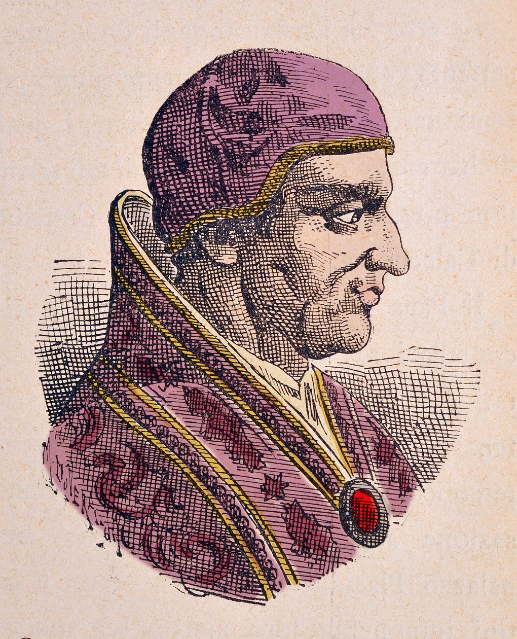 Portrét papeže Vigilia (Vigilius nebo Vigilio) (537-555) od Italian School