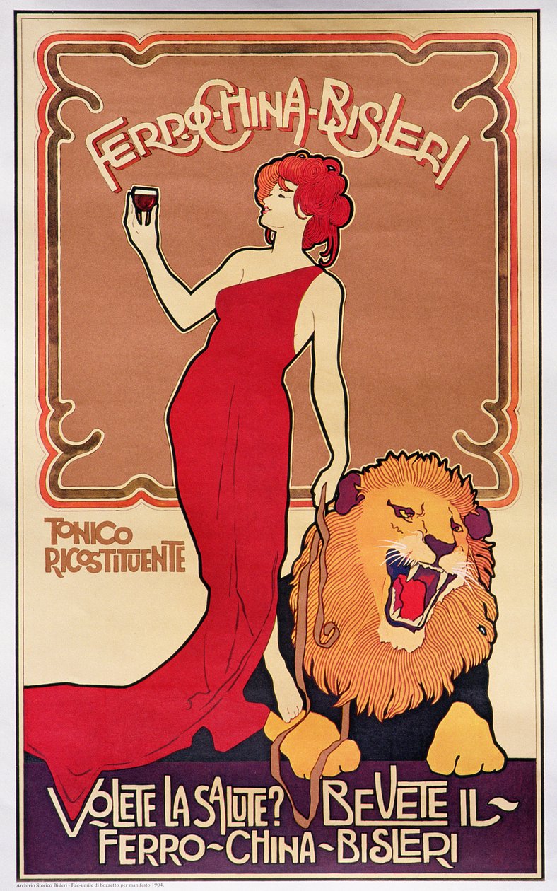 Reklamní plakát "Bislieri Liqueur" 1904 (litografie) od Italian School