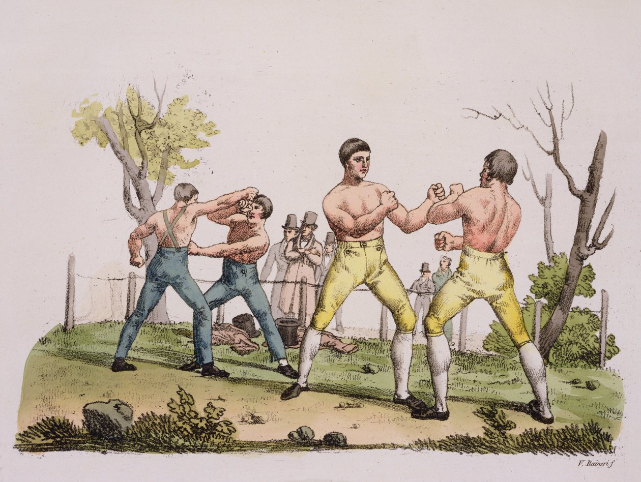 Pugilisté, deska 31 z Historie národů (akvatinta) od Italian School