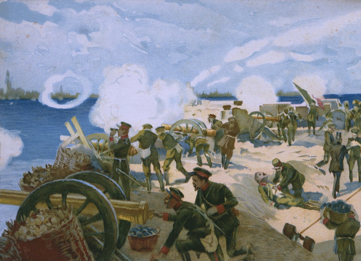 Vzpoura v Benátkách, březen 1848, ilustrace z alba o historii Risorgimenta vyrobeného pro čokoládový Talmone, konec 19. století od Italian School