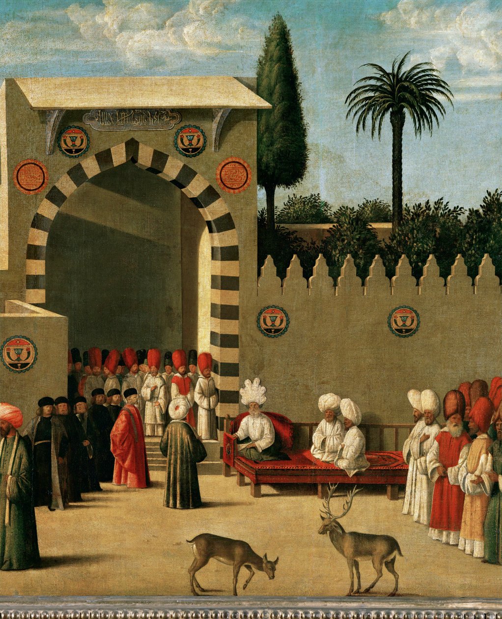 Přijetí benátského velvyslanectví v orientálním městě ... od Italian School