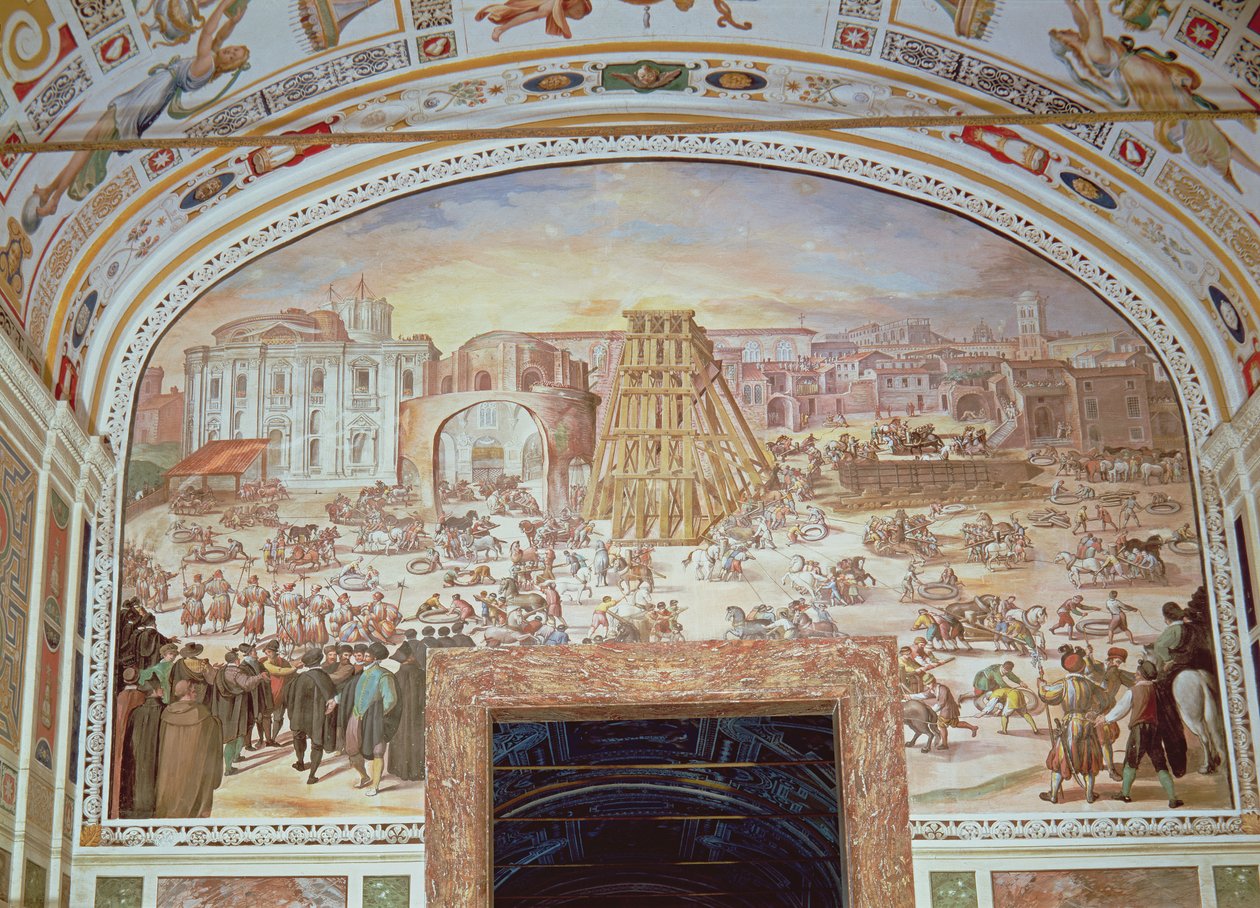 Odstranění obelisku z cirkusu Nero od Italian School