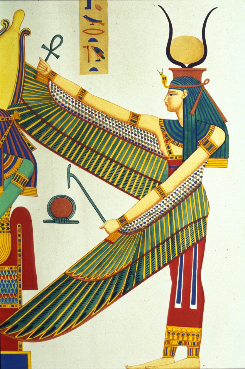 Vyobrazení Isis, ilustrace z knihy Monuments of Egypt and Nubia, autor Ippolito Rosellini od Italian School