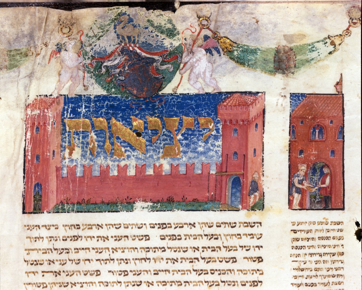 Reprezentace paláce bohatého muže (vellum) od Italian School