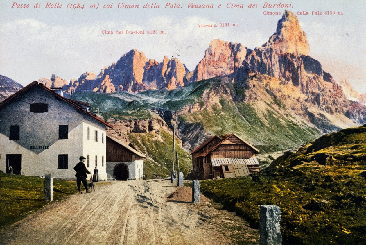 Rolle Pass, pohlednice, Trentino-Alto Adige, Itálie, 20. století od Italian School