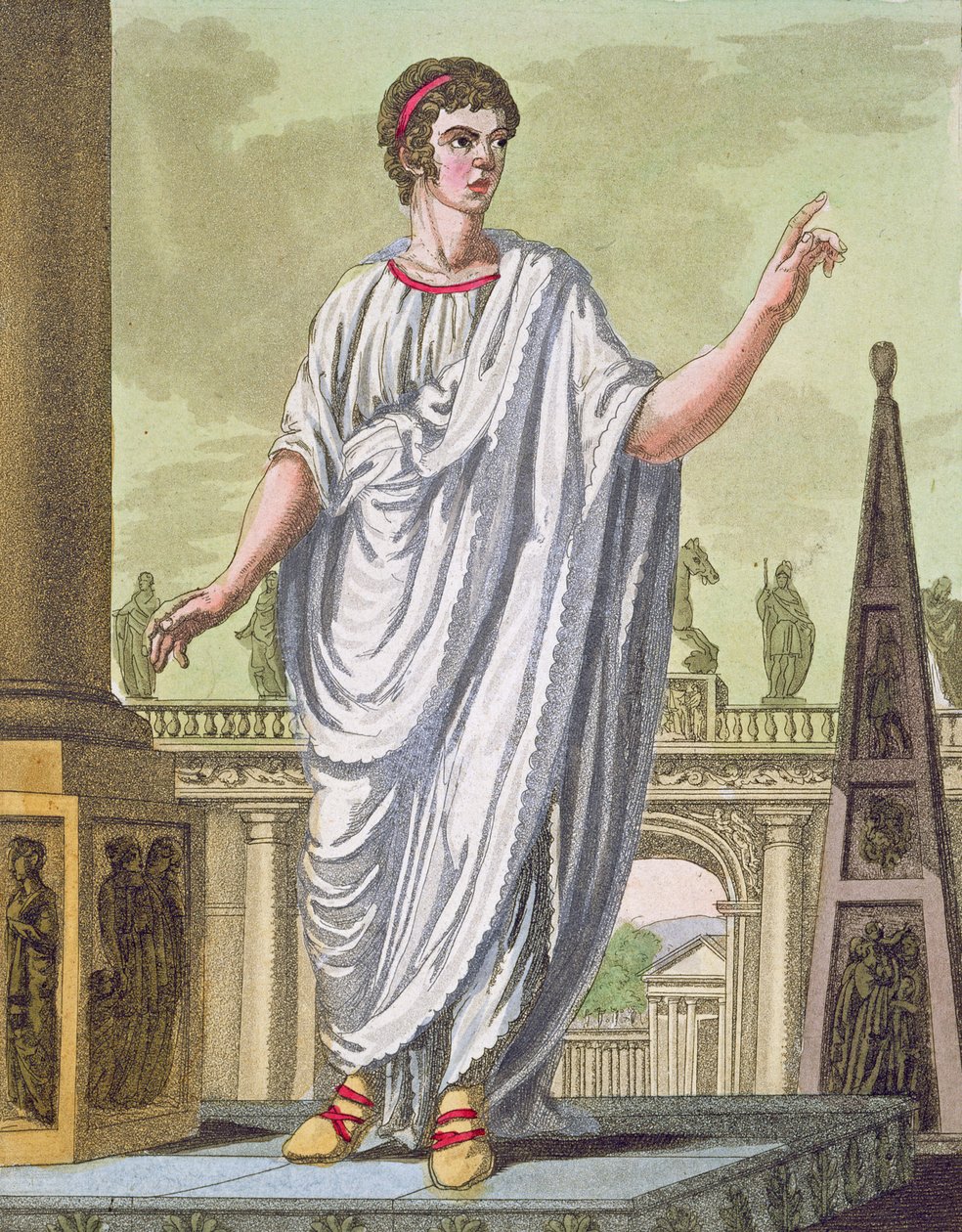 Římský občan žádající o zaměstnání, z LAntica Roma, 1825 od Italian School