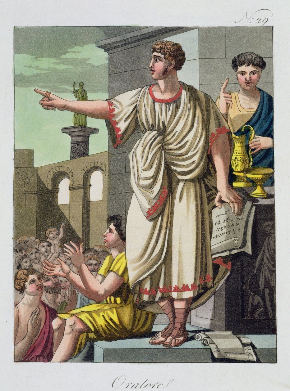 Římský řečník, z LAntica Roma, 1825 od Italian School