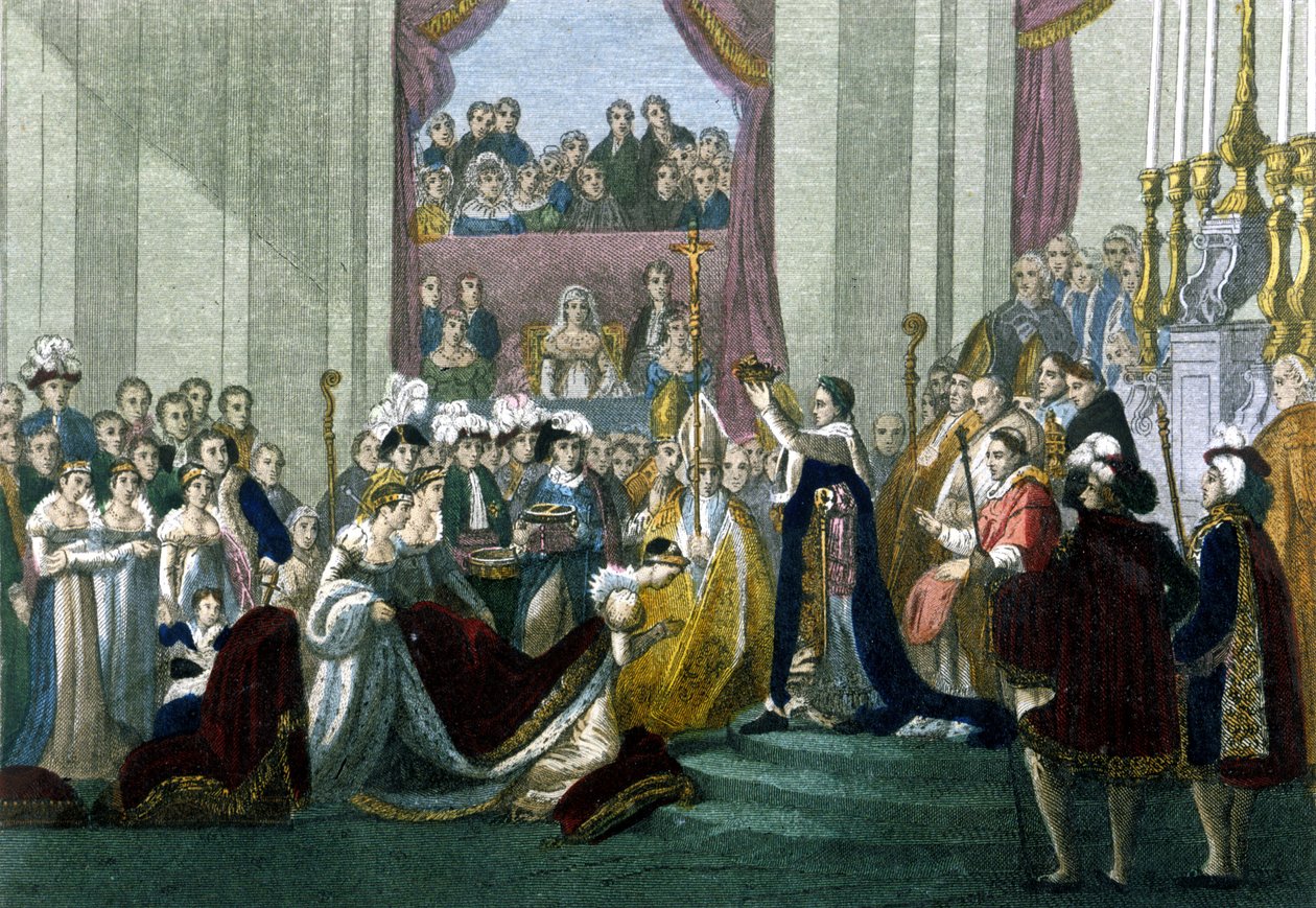 Posvátný císař Napoleon I. a korunovace Impress Josephine v Panně Marii 2. prosince od Italian School