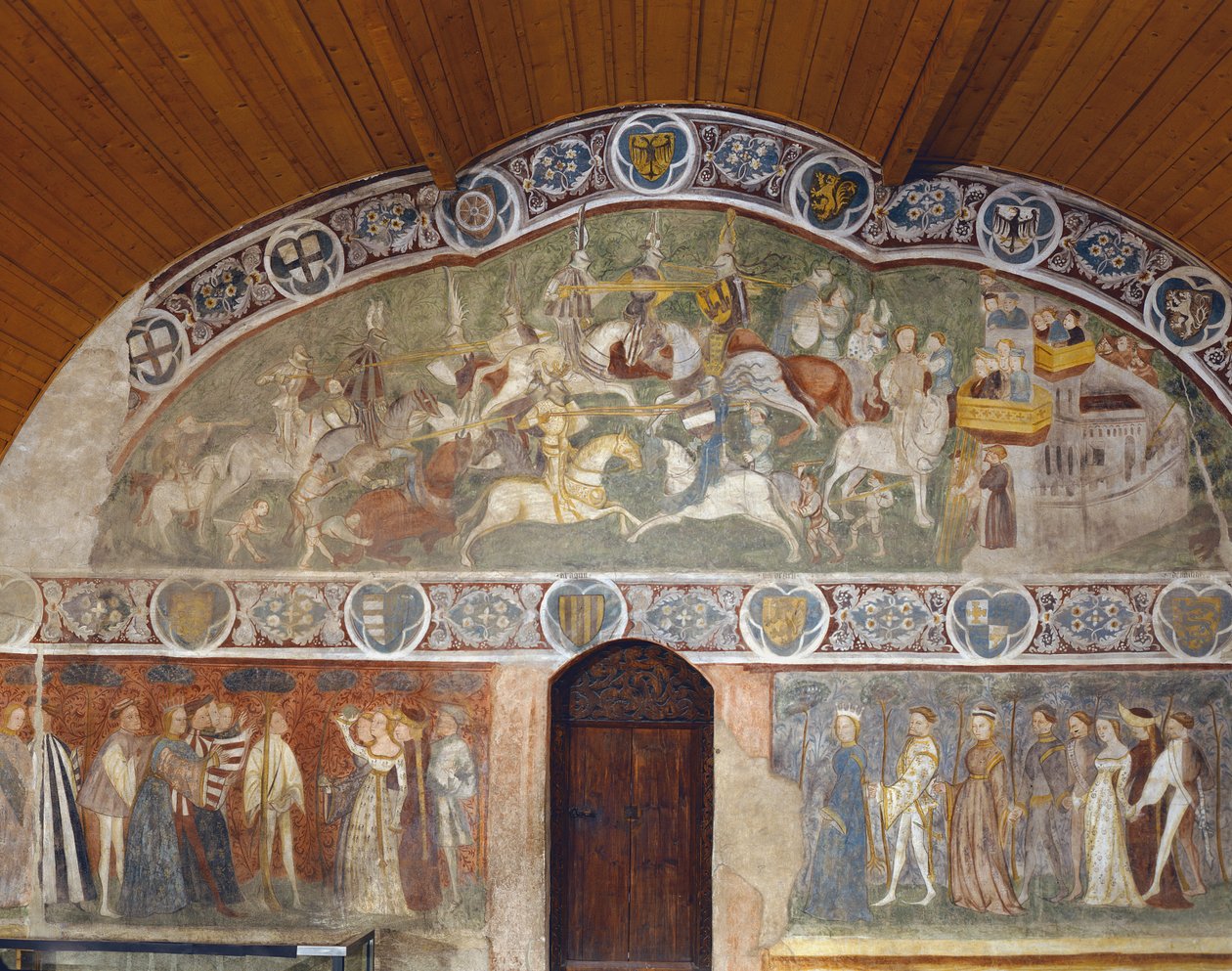 Scény turnaje a dvorského života z Casa dEstate (Letní dům), 1388-1400 od Italian School