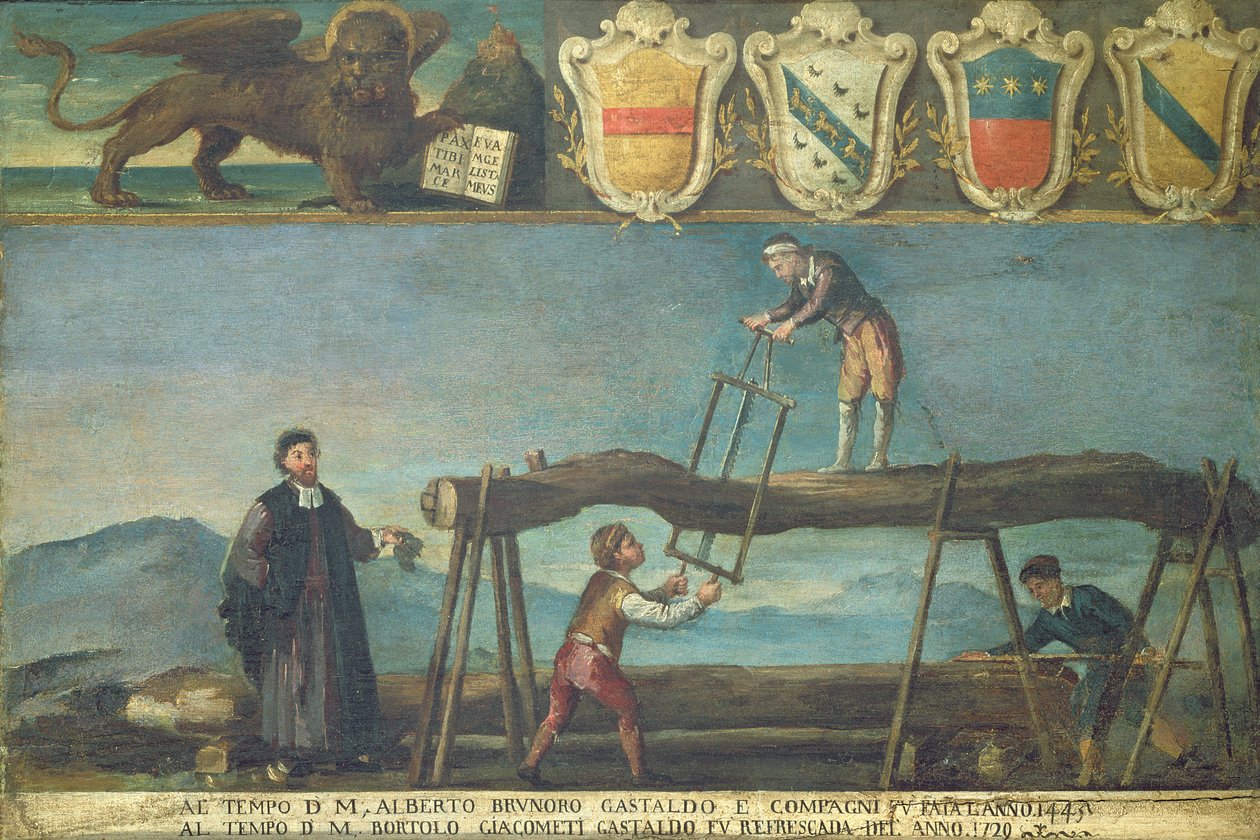 Znamení cechu benátských pilařů, 1445 (panel) od Italian School