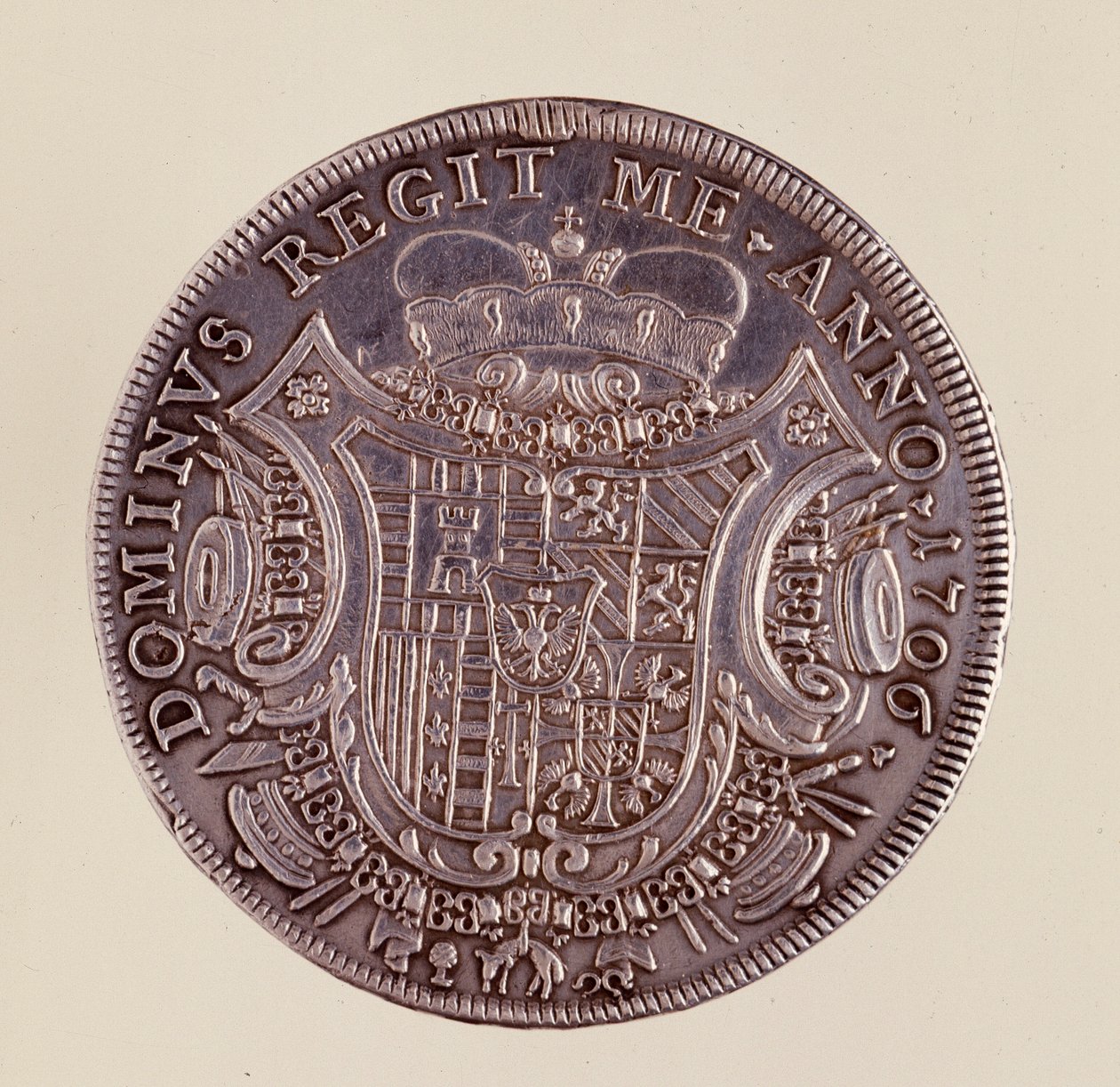 Stříbrná mince (thaler) z Neapole: Cesare Michelangelo d