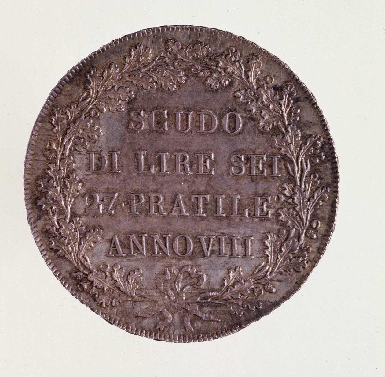 Stříbrné ECU z Milána. 16.06.1800. Průměr 3,9 cm Neapol, archeologické muzeum od Italian School