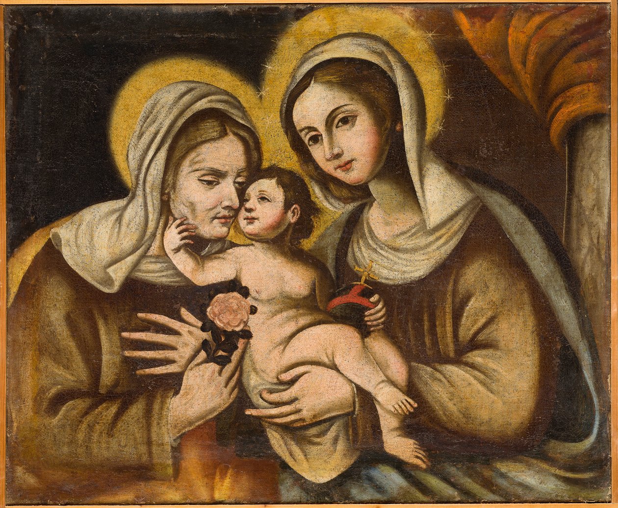 Svatá Anna, Panna Marie s dítětem, první polovina 18. století (olej na plátně) od Italian School