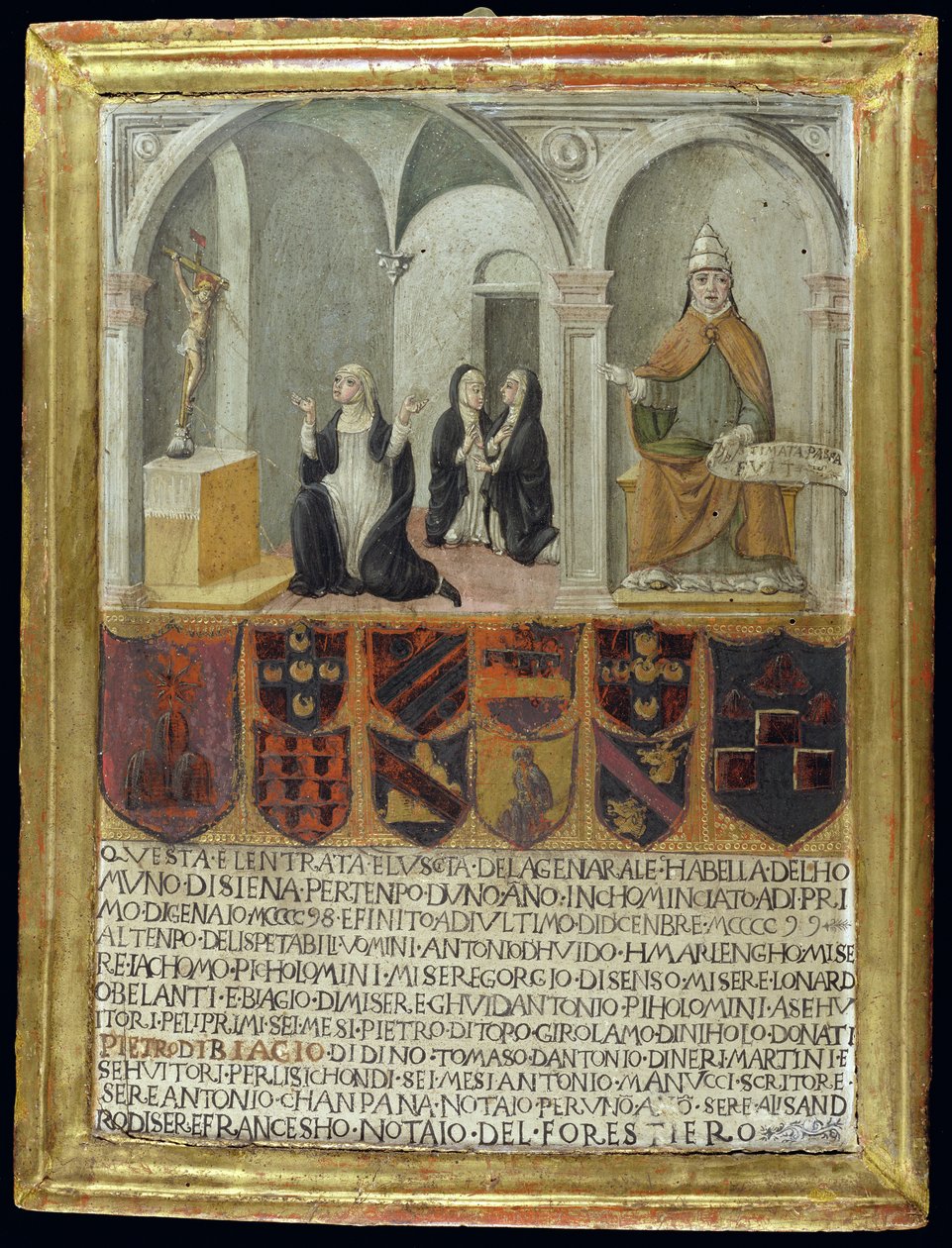 Svatá Kateřina Sienská (1347-80) přijímající stigmata od Italian School