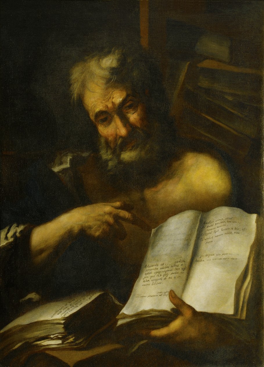 Studie hlavy muže: Jeden z otců, 1699 od Italian School