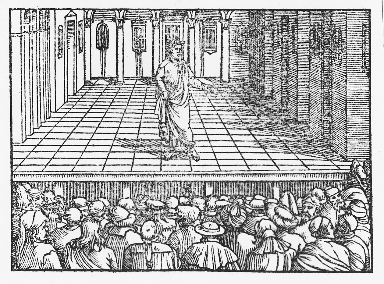 Terence stage, cca 1563 (dřevořez) od Italian School