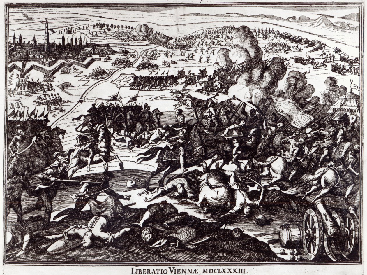 1683 obléhání Vídně od Italian School