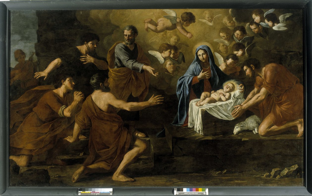 Klanění pastýřů. 17. století (olej na plátně) od Italian School