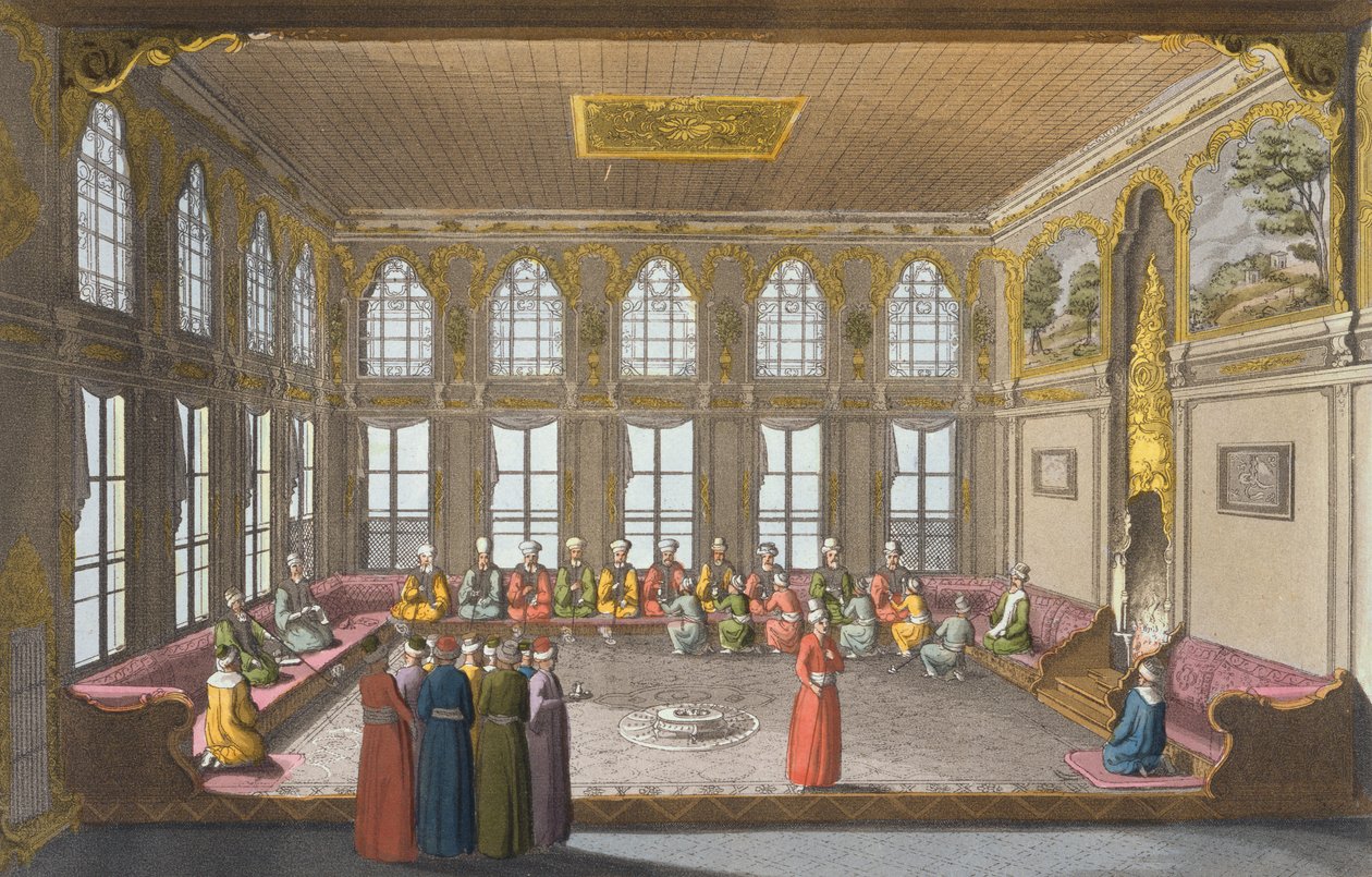 Byt ministra, deska 57 z části III, svazek I „Dějin národů“, vyryl V. Raineri (akvatinta) od Italian School