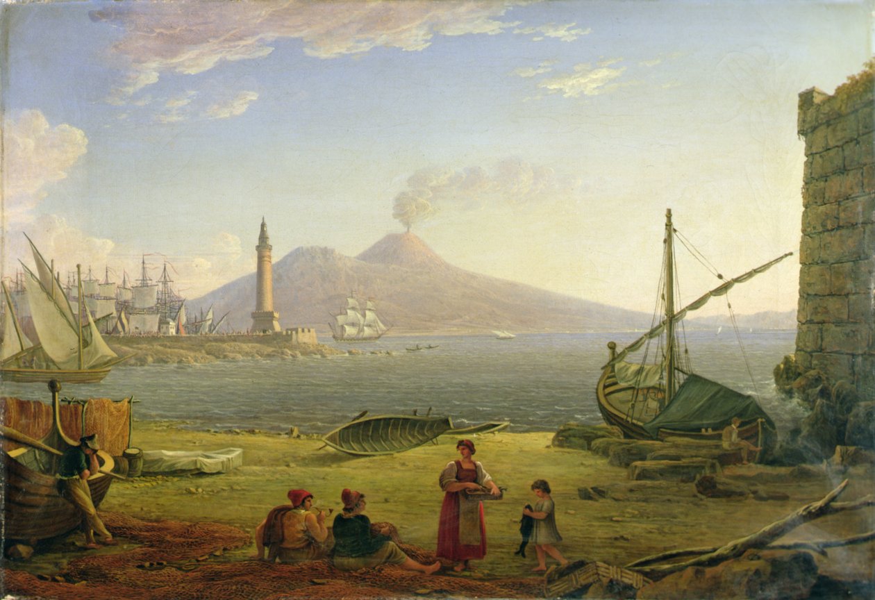 Neapolský záliv (olej na plátně) od Italian School