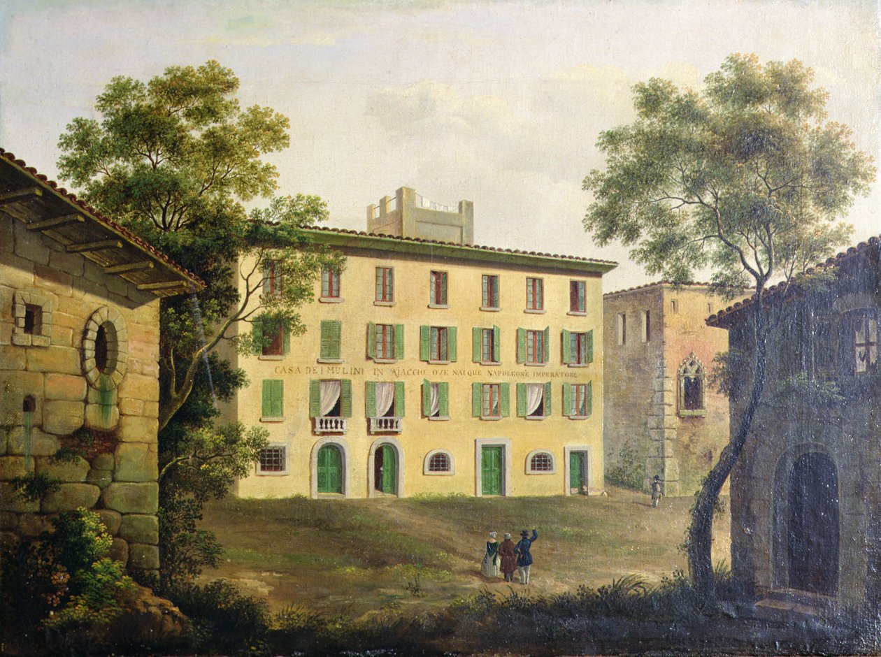 Místo narození Napoleona, Ajaccio, Korsika (olej na plátně) od Italian School
