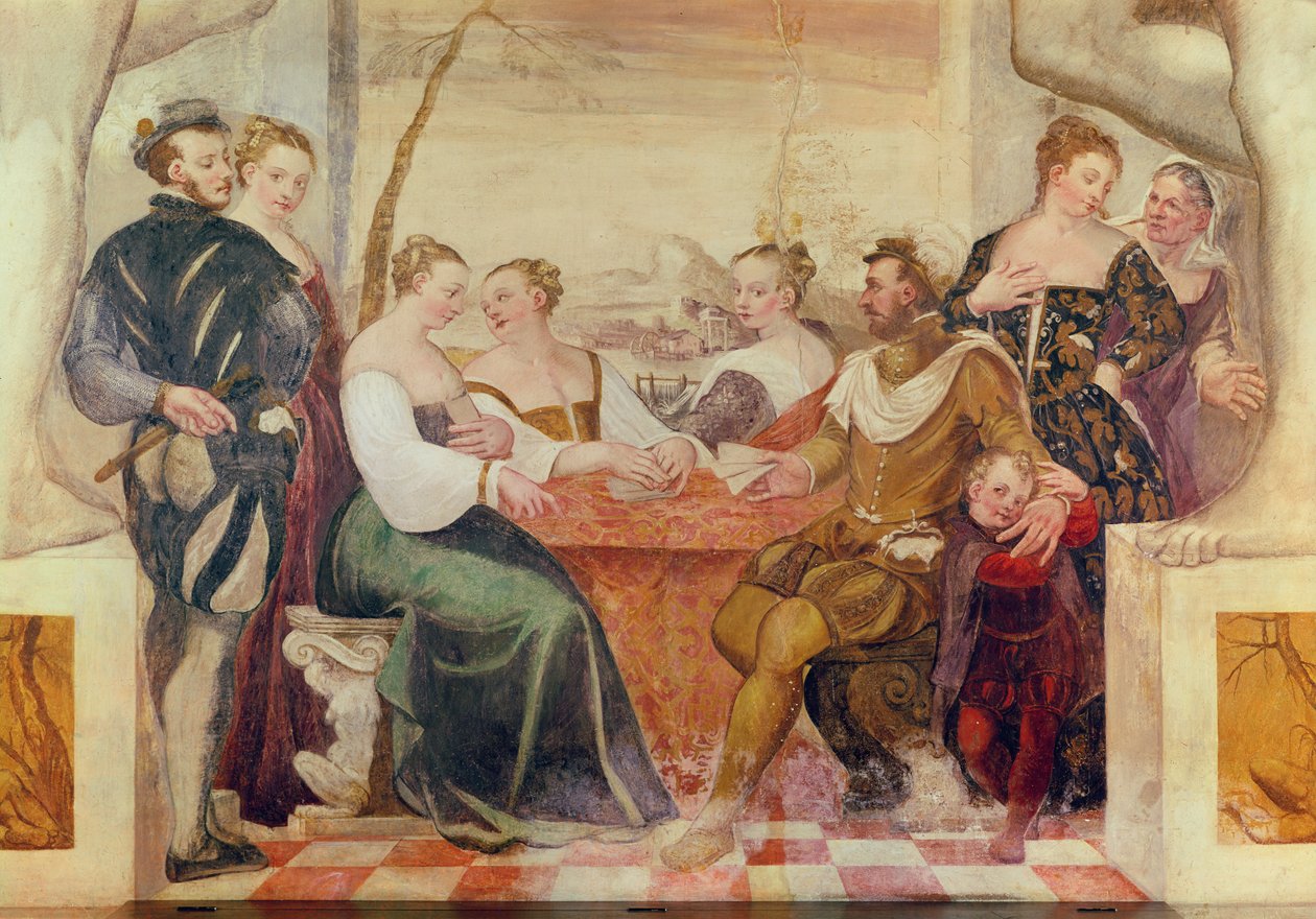 Karetní hra, 1570 od Italian School