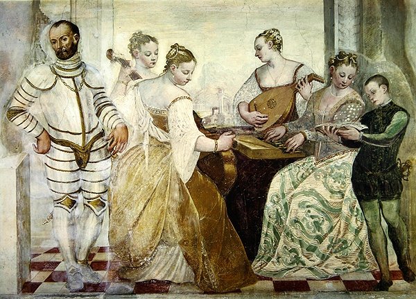 Koncert, 1570 (detail) od Italian School