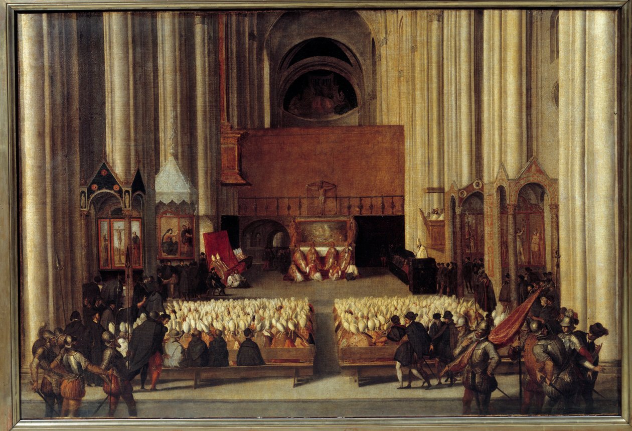Tridentský ekumenický koncil. Tridentský koncil je 19. ekumenický koncil uznávaný římskokatolickou církví. V roce 1542 byl povolán papežem Pavlem III. v reakci na žádosti Martina Luthera v rámci protestantské reformy. od Italian School