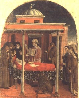 Pohřeb svatého Jeronýma, škola Ferrarese od Italian School