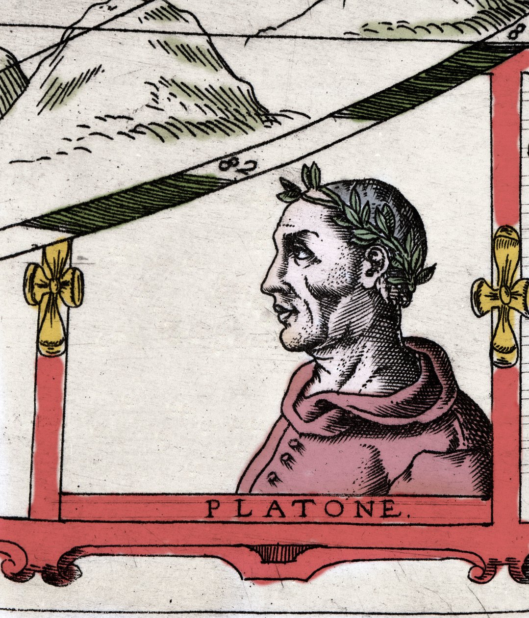 Řecký filozof Platón (428-348 př.nl)”” Detail atlasu Urban Mount od Italian School