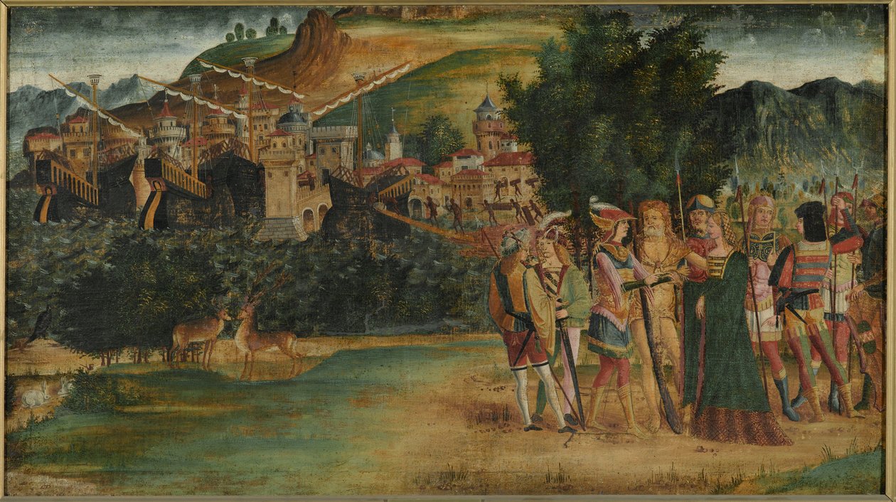 Manželství Jasona a Medei, c1500 (tempera a olej na plátně) od Italian School