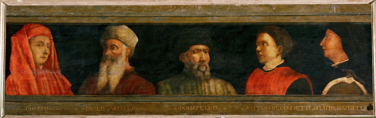 "Mistři florentského umění": Giotto, Uccello, Donatello, Manetti, Brunelleschi ... od Italian School