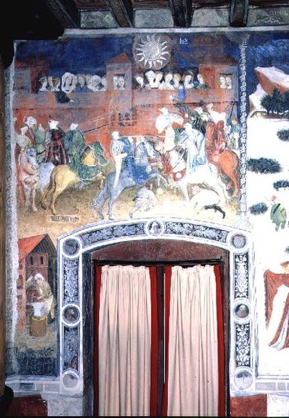 Měsíc únor, cca 1400 (freska) od Italian School