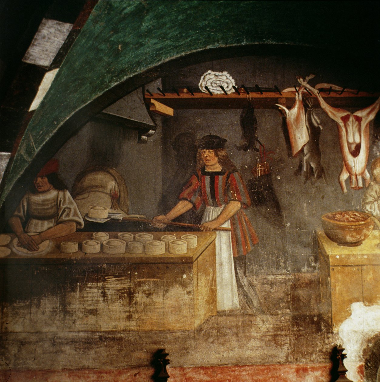 The Pie Maker (freska) od Italian School