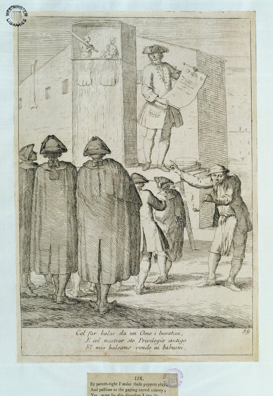 Loutkář, 1748 od Italian School