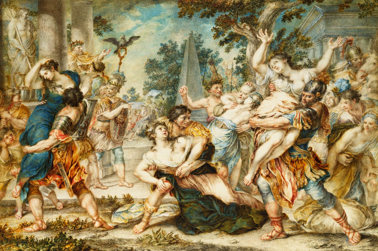 Znásilnění sabinských žen, kolem roku 1700 od Italian School